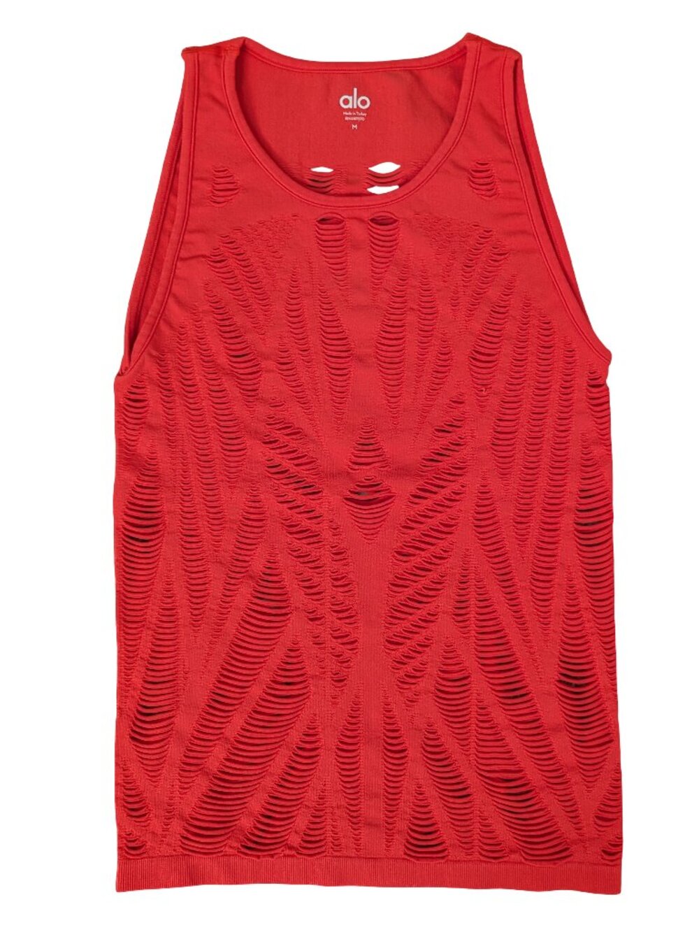 ALO Yoga Tank Top with Cut Outs, Red NWOT